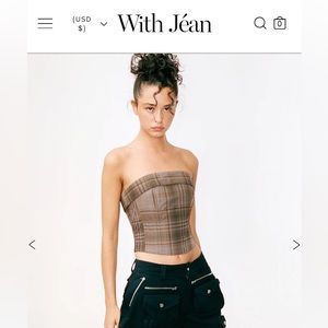 With Jean Plaid Carla Corset